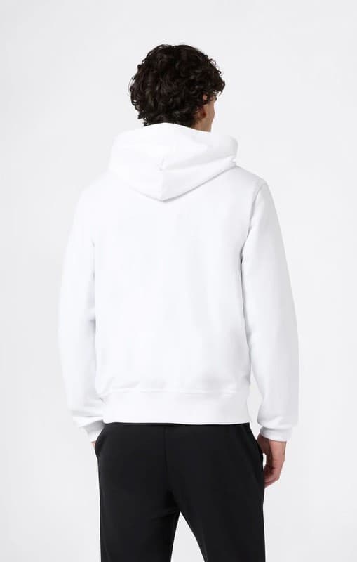 Champion Felpa Uomo con Cappuccio e Zip Icons Regular Fit in Cotone e Poliestere 310 g con Tasche e Logo Ricamato Bianco - 2