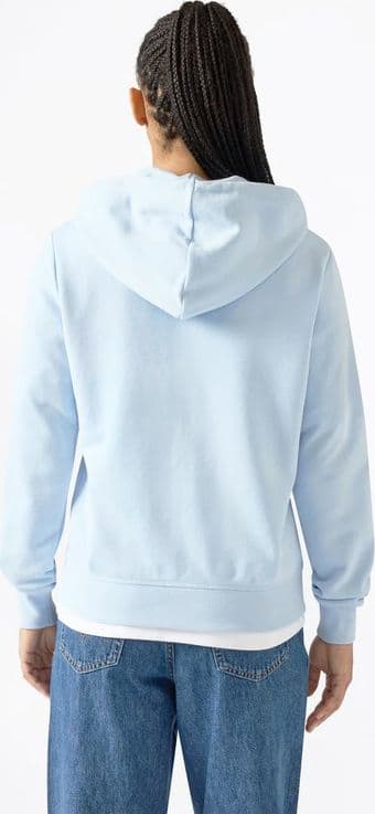 Champion Felpa Donna con Cappuccio e Zip Slim Fit Icons con Tasche, Logo Ricamato e Patch “C” Azzurro - 2