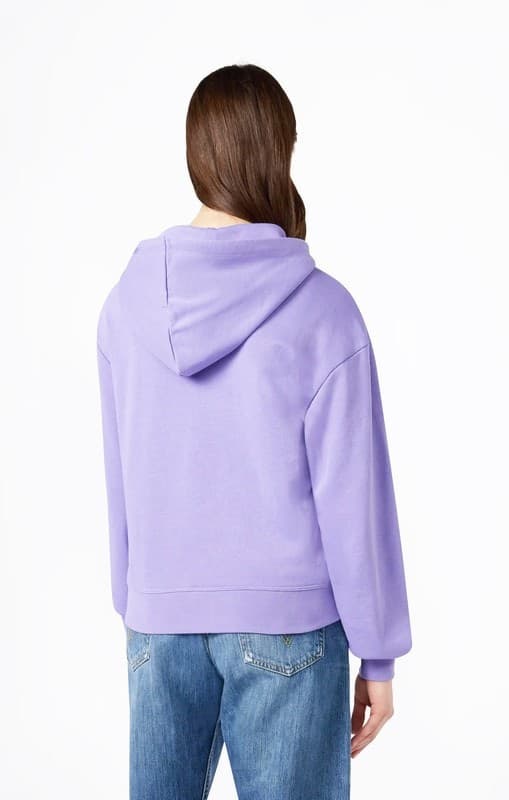 Champion Felpa Donna con Cappuccio e Zip Icons Oversize Casual con Tasche e Logo Ricamato Viola - 2