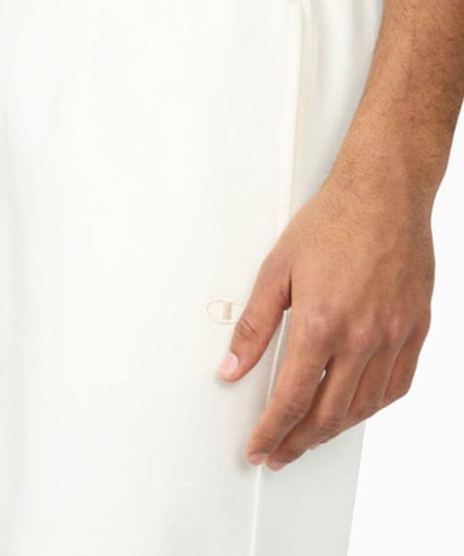 Champion Pantaloncini Uomo Tuta Leggeri in Cotone e Poliestere Spring Poly Terry 280 g Panna - 3