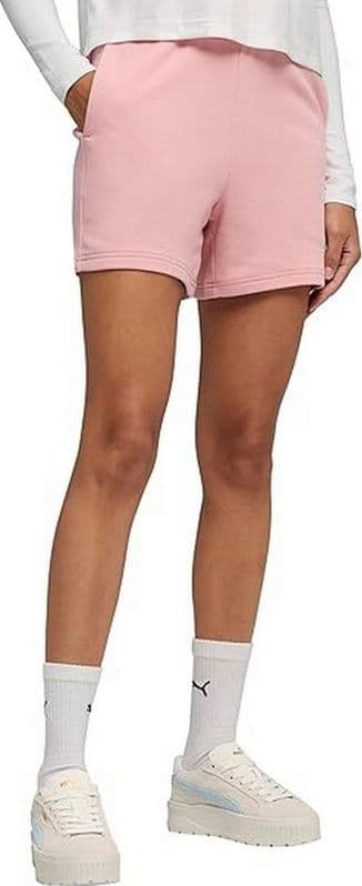 PUMA Ess Small No. 1 Logo 5'' Pantaloncini a Vita Alta TR Rosa - 2