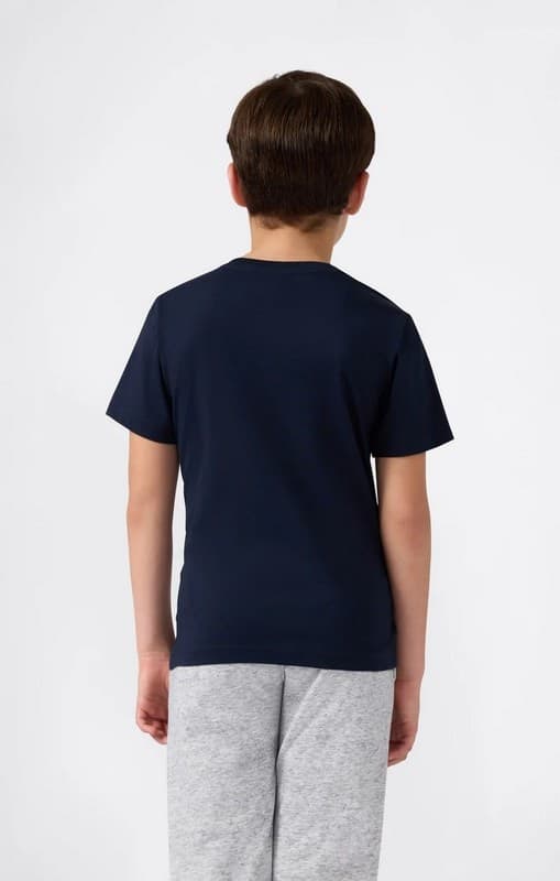 Champion Script Shop - Maglietta a Maniche Corte da Ragazzo, Blu Navy - 3
