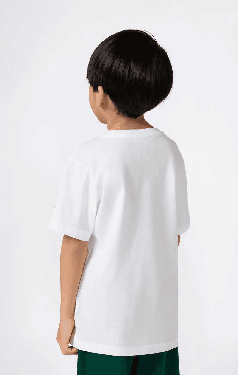 Champion Script Shop - Maglietta a Maniche Corte da Ragazzo, Bianco - 3