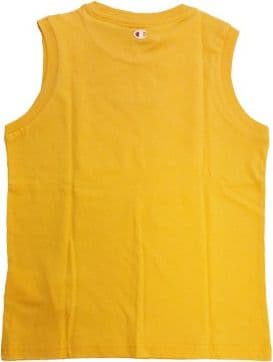 Champion Script Shop - Maglietta a Maniche Corte da Ragazzo,Giallo - 3