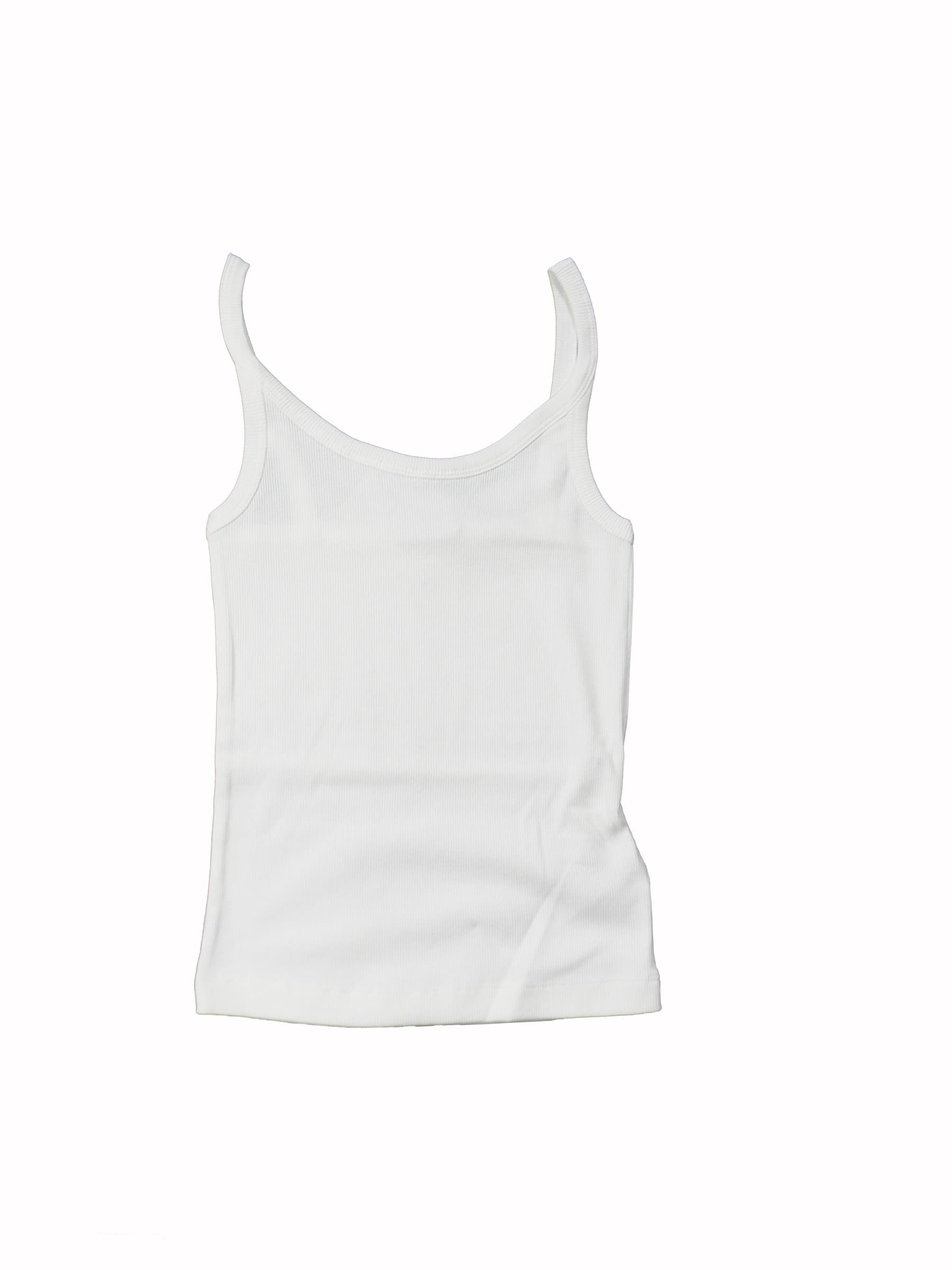 Canotta Donna Icons a Costina Stretch Panna – Vestibilità Fitted con Logo Ricamato - 4