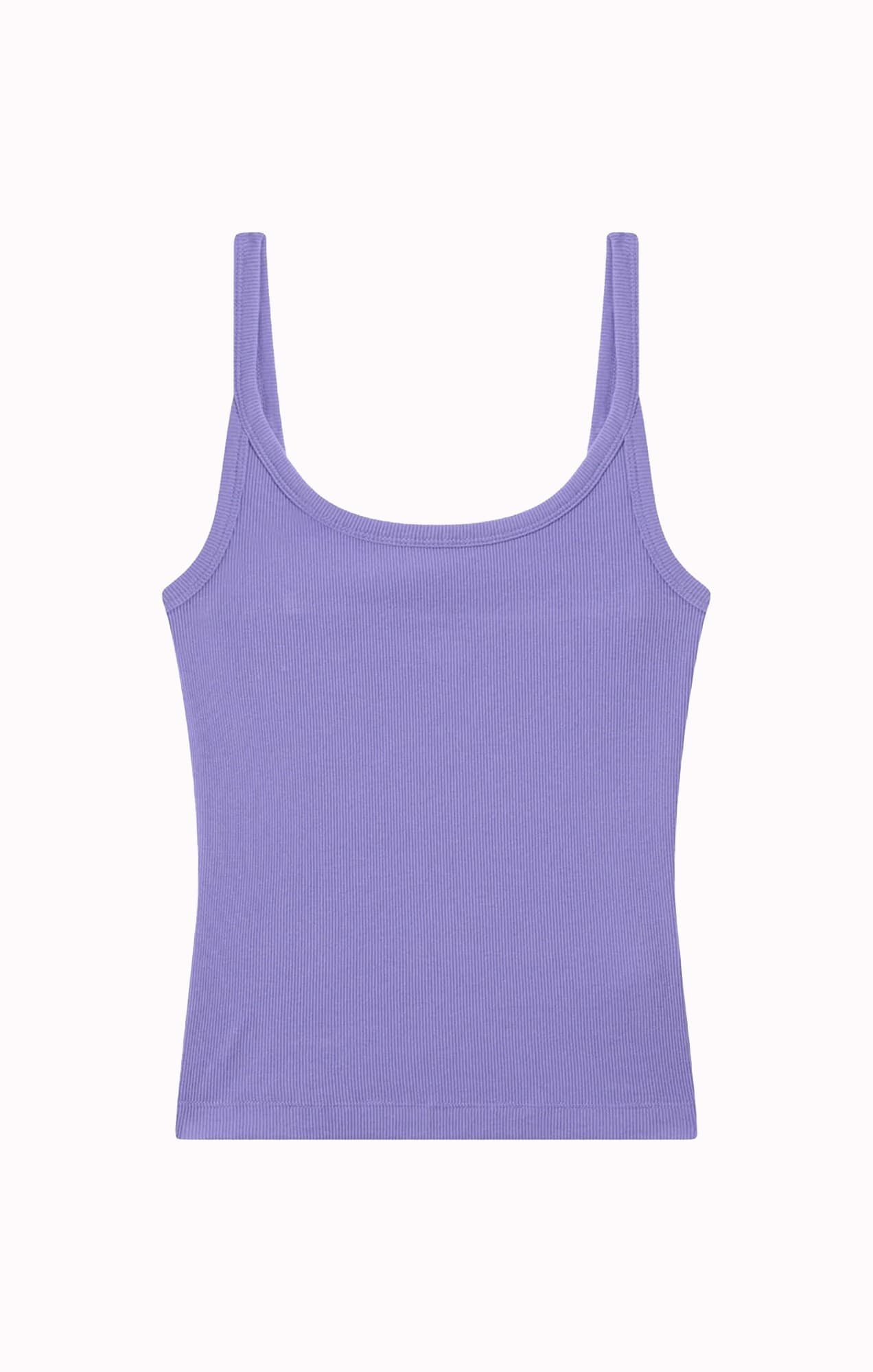 Canotta Donna Icons a Costina Stretch Lilla – Vestibilità Fitted con Logo Ricamato - 3