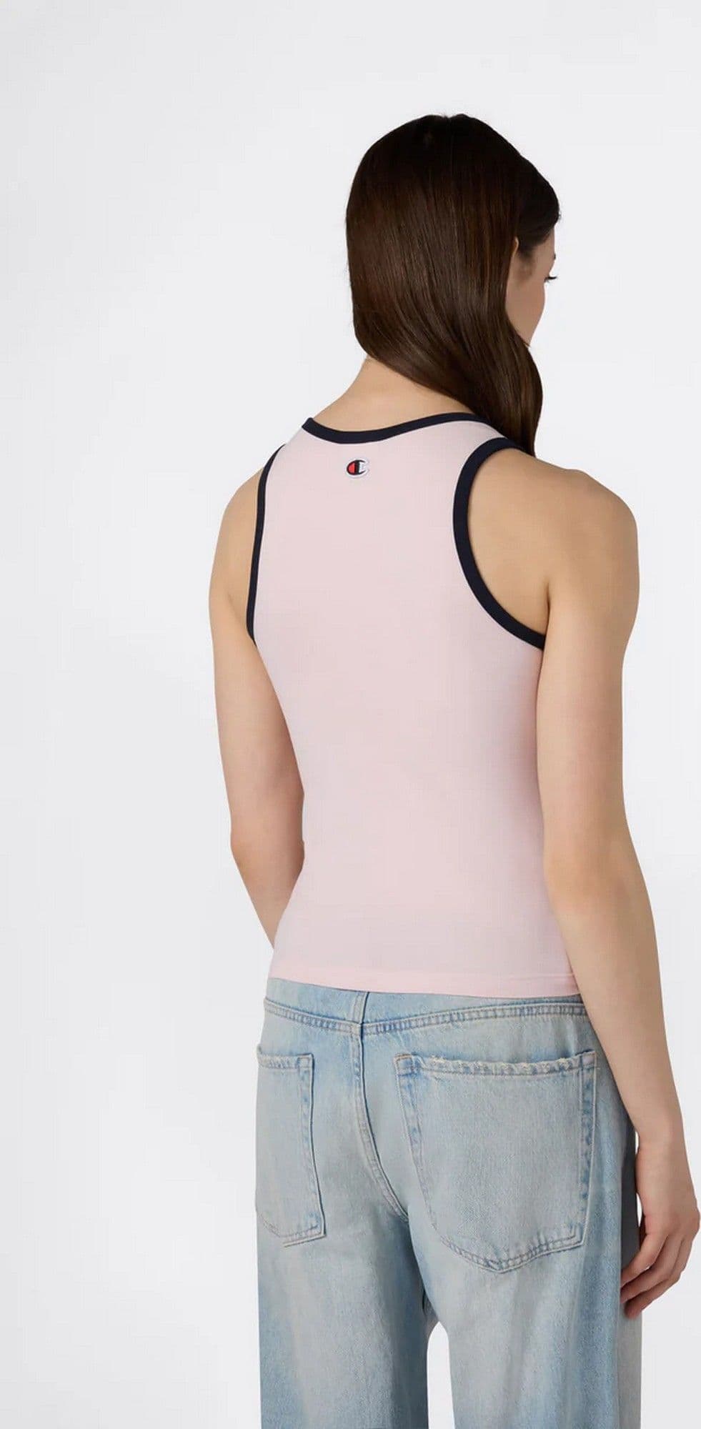 Champion Canotta ringer donna con grafica – Top senza maniche in cotone stile sportivo casual Rosa - 2