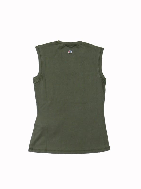 Canotta donna Champion Icons – Smanicata in tessuto a costina elasticizzata con effetto slavato Verde - 2