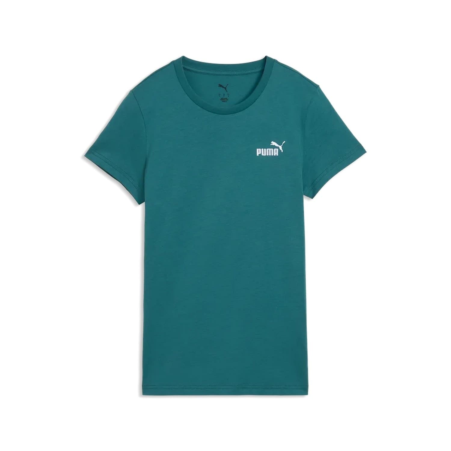 Puma T-Shirt Donna ESS Small Logo Verde in Cotone Manica Corta Relaxed Fit Casual - 2