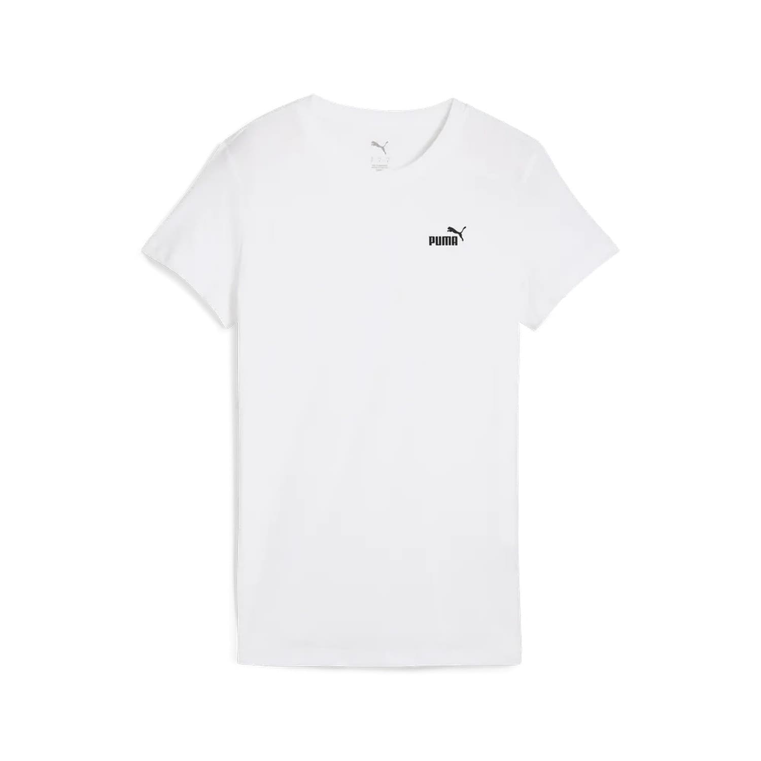 Puma T-Shirt Donna ESS Small Logo Nera in Cotone Manica Corta Relaxed Fit Casual Bianco - 2