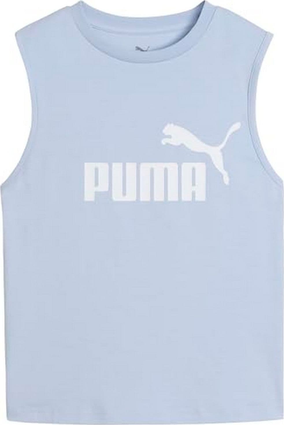 Puma Canotta Donna Sportiva Slim Fit in Cotone – Tank Top Girocollo con Logo N.1 Azzurro - 2