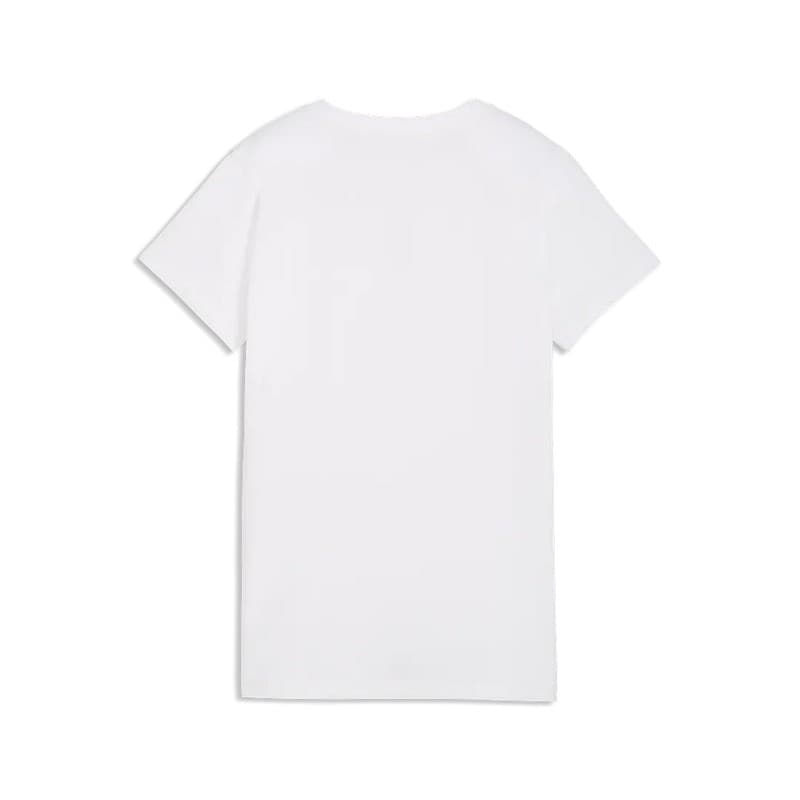 Puma T-Shirt Donna ESS Script in Cotone Beige – Maglietta Girocollo Regular Fit Casual Manica Corta PUMA White - 2