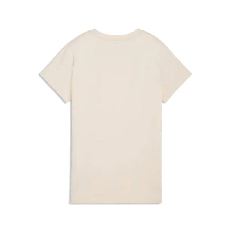 Puma T-Shirt Donna ESS Script in Cotone Beige – Maglietta Girocollo Regular Fit Casual Manica Corta Alpine Snow - 2