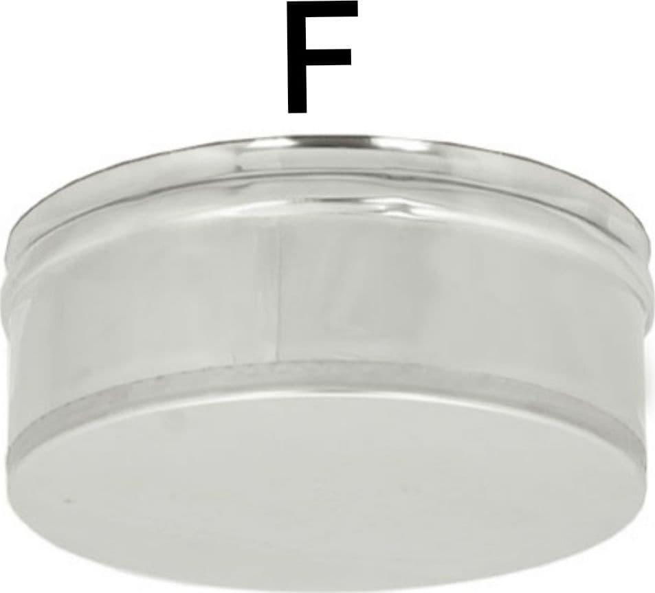 Tappo inox 230mm AISI 304 cieco senza spurgo scarico condensa innesto Femmina - 2