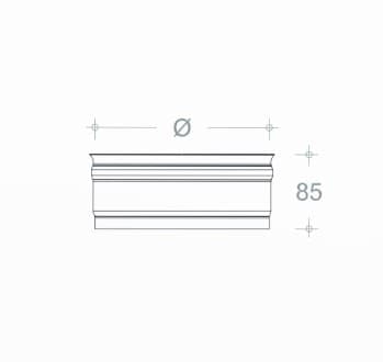 Tappo inox 250mm AISI 304 cieco senza spurgo scarico condensa innesto Femmina - 3