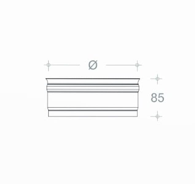 Tappo inox 300mm AISI 304 cieco senza spurgo scarico condensa innesto Femmina - 3