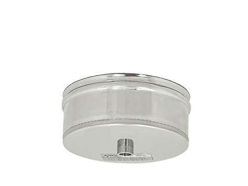 Tappo inox 80mm AISI 304 con spurgo scarico condensa innesto Femmina