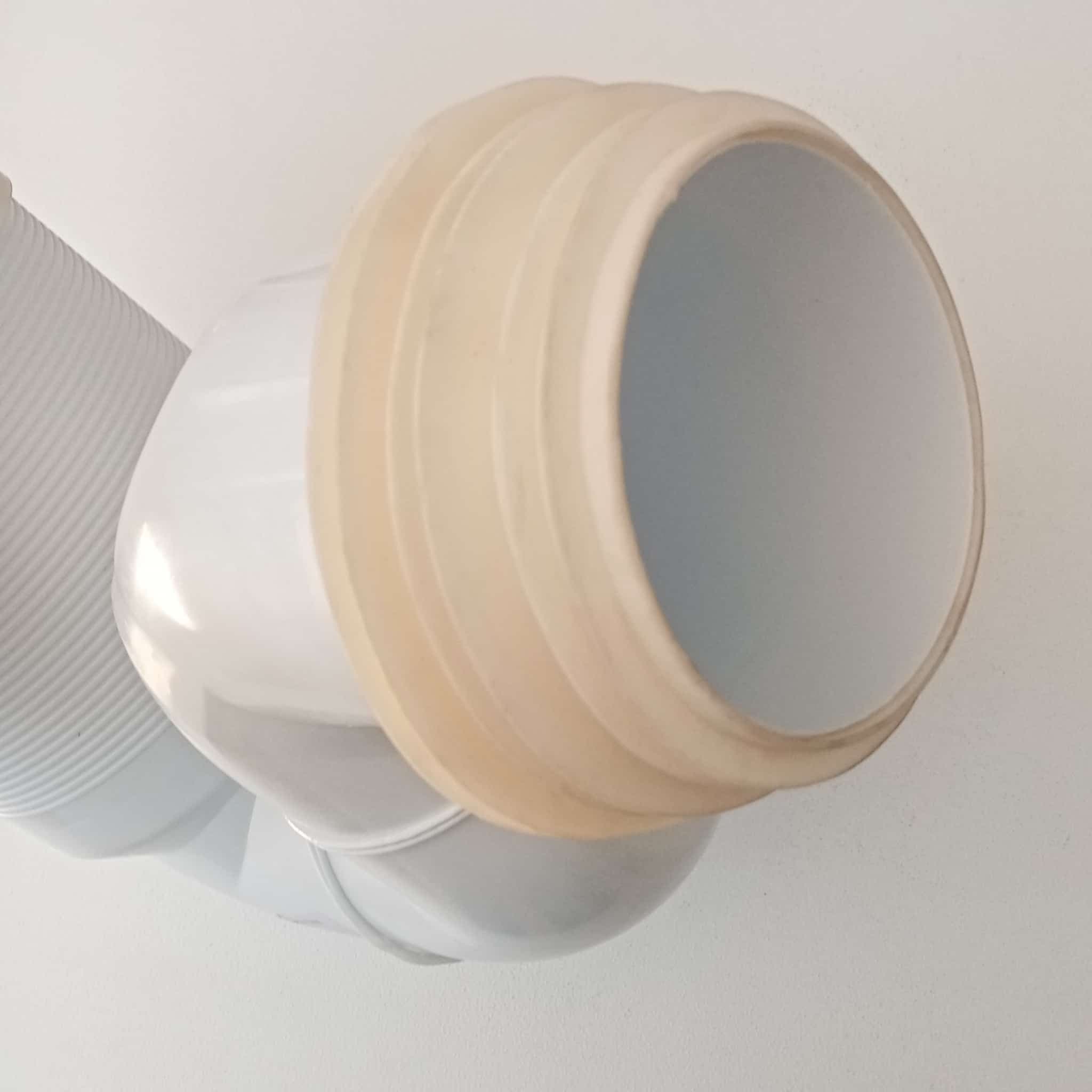 Curva WC da 110mm tecnica da ristrutturazione per scarico con guarnizione - 4