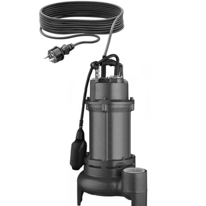 Pompa Sommersa monofase per fognatura VORT100 1HP mandata 2" ghisa - uscita verticale