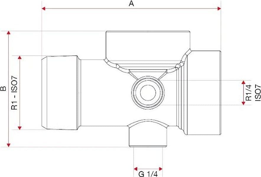 Raccordo 5 Vie Ottone da 1" per 92mm per Autoclave e Pressione Acqua - 5