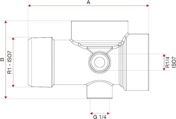 Raccordo 5 Vie Ottone da 1" per 92mm per Autoclave e Pressione Acqua - 5