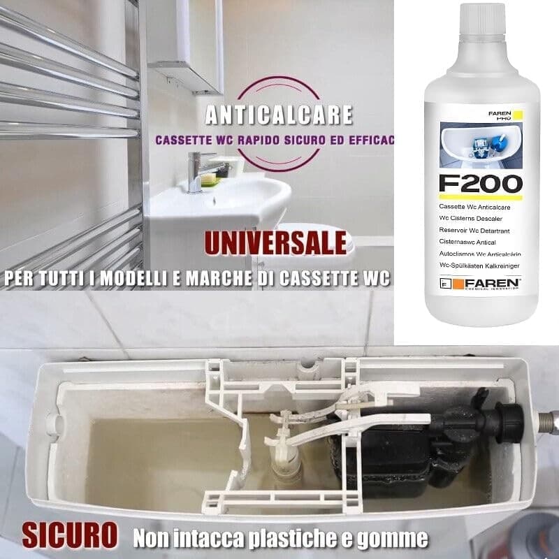Faren F200 1lt disincrostante anticalcare per cassette wc - 3