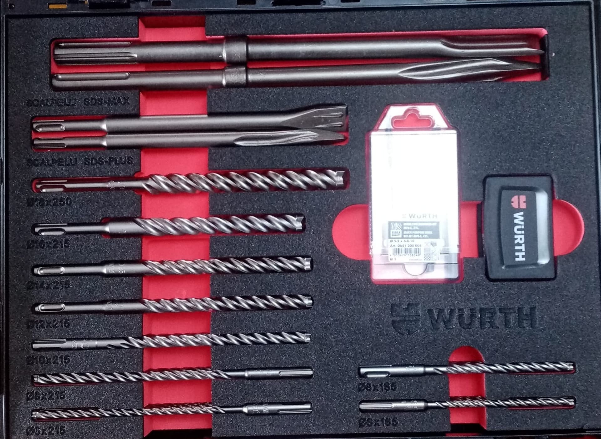 Set Professionale Punte e Scalpelli SDS Plus 44 Pezzi per Cemento e Muratura - 3