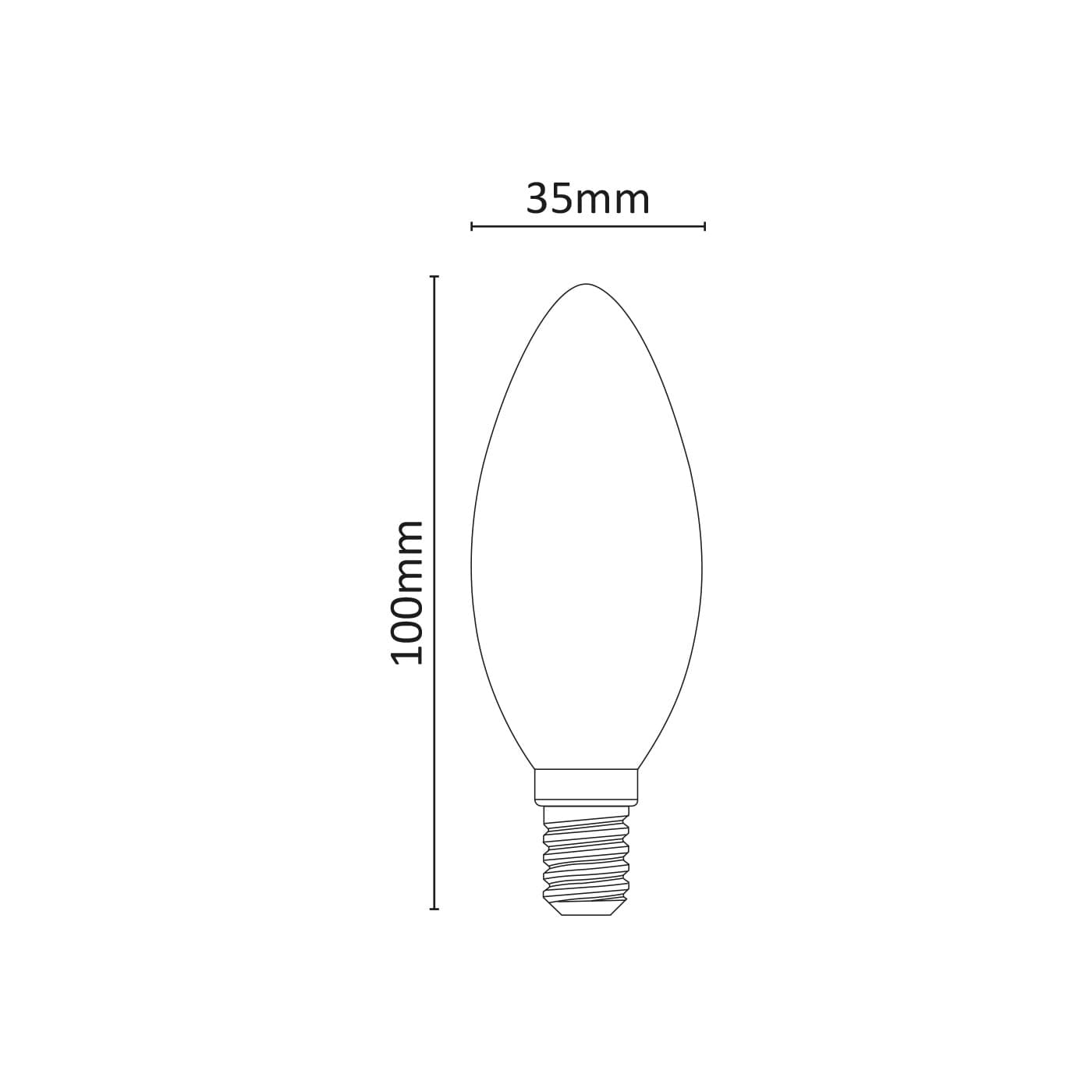 Alca Power C35 6W 230V 700LM 3000K E14 lampada oliva a filamento a led vetro bianco - 2