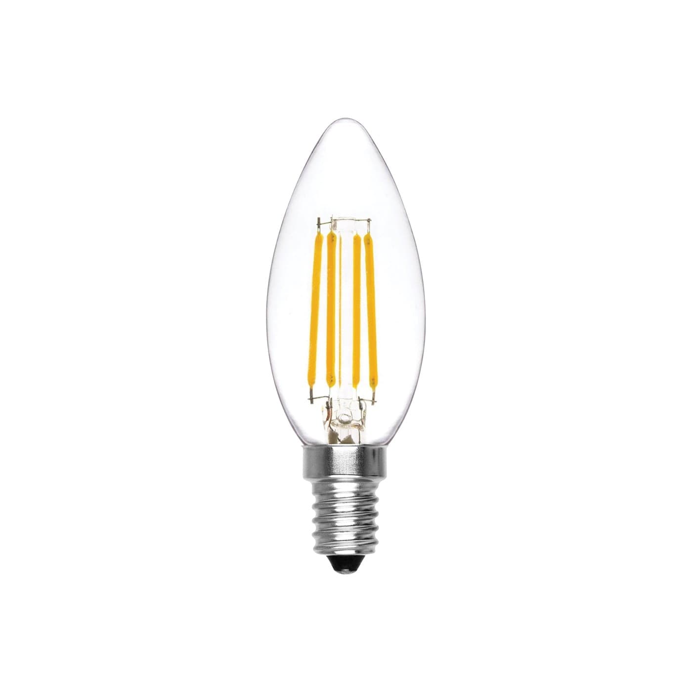 Alca Power C35 6W 230V 810LM 3000K E14 lampada oliva a filamento a led vetro trasparente