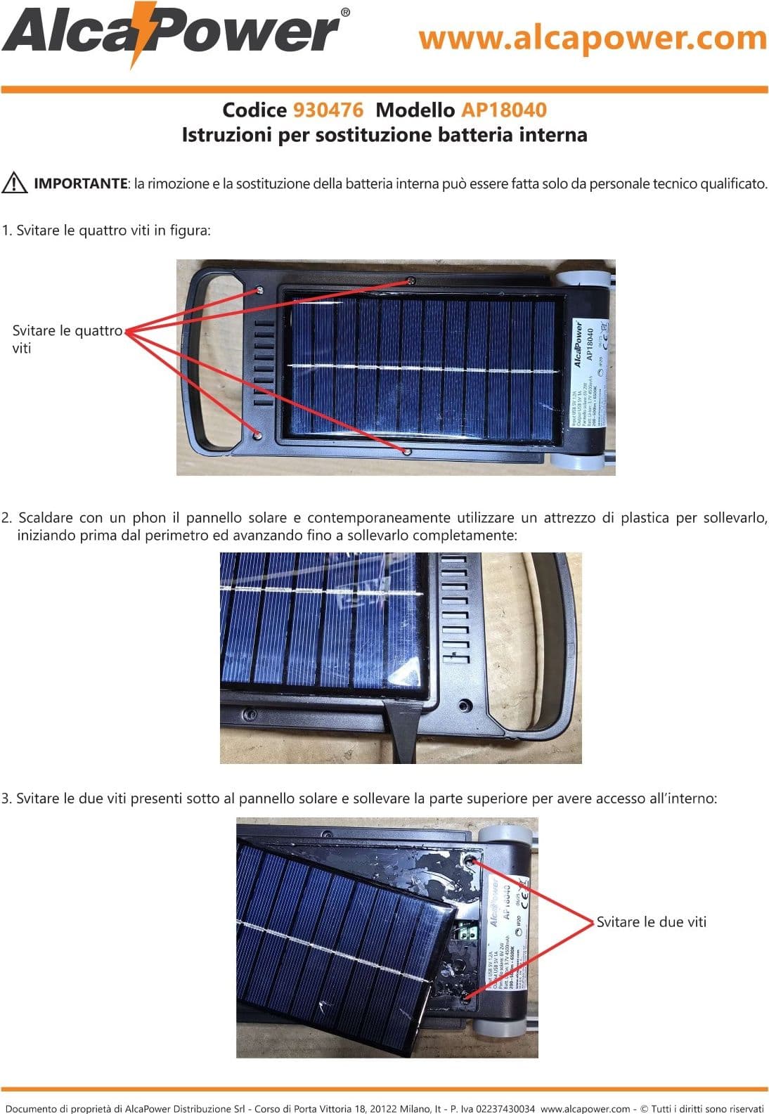 Alca Power lampada portatile con carica USB + pannello solare - 3