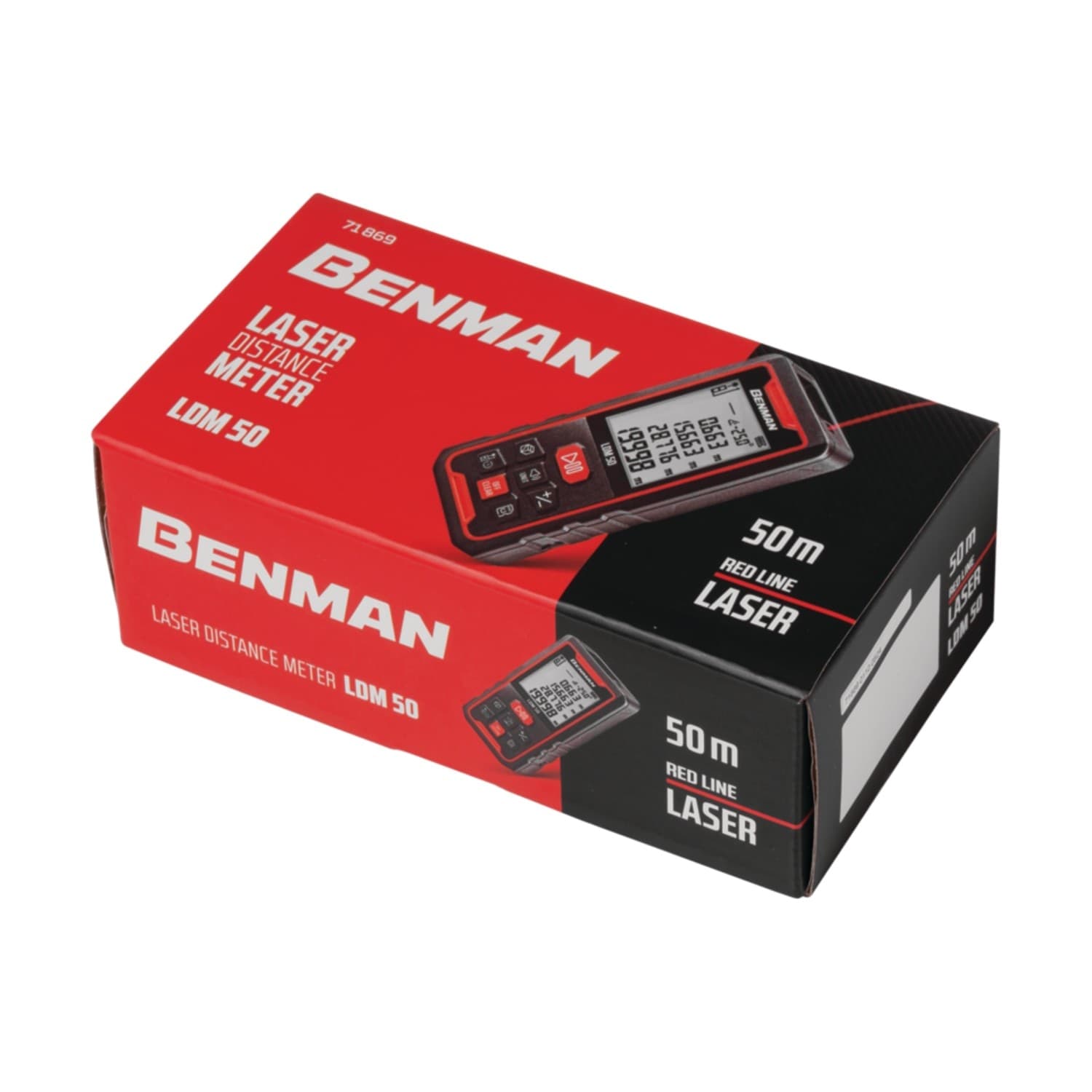 Benman LDM 50 IP44 max 50mt distanziometro metro ricaricabile laser rosso - 2