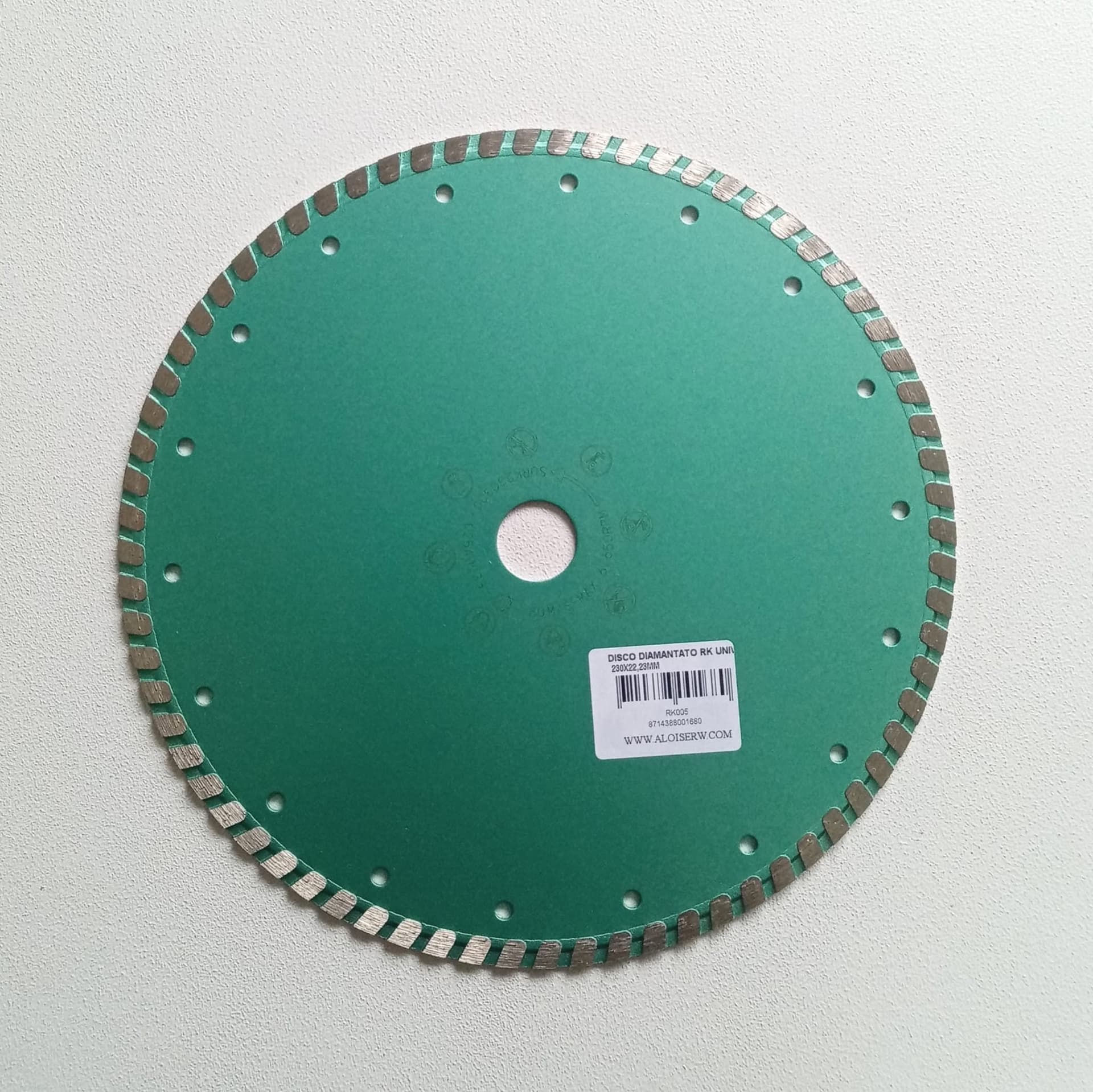 Sankyo RK 230mm disco diamantato universale con flangia per taglio cemento, cemento armato, granito, mattoni - 2