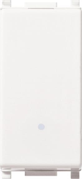 Elettroit serie starlight pulsante bianco 1P 10A 250V compatibile Plana