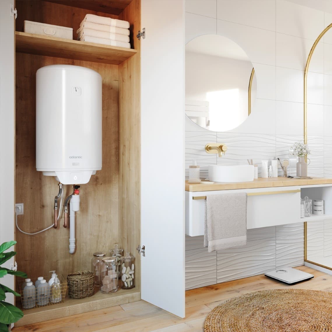 Atlantic O'Pro+ scaldabagno boiler elettrico 80lt verticale - 2 anni di garanzia - 3