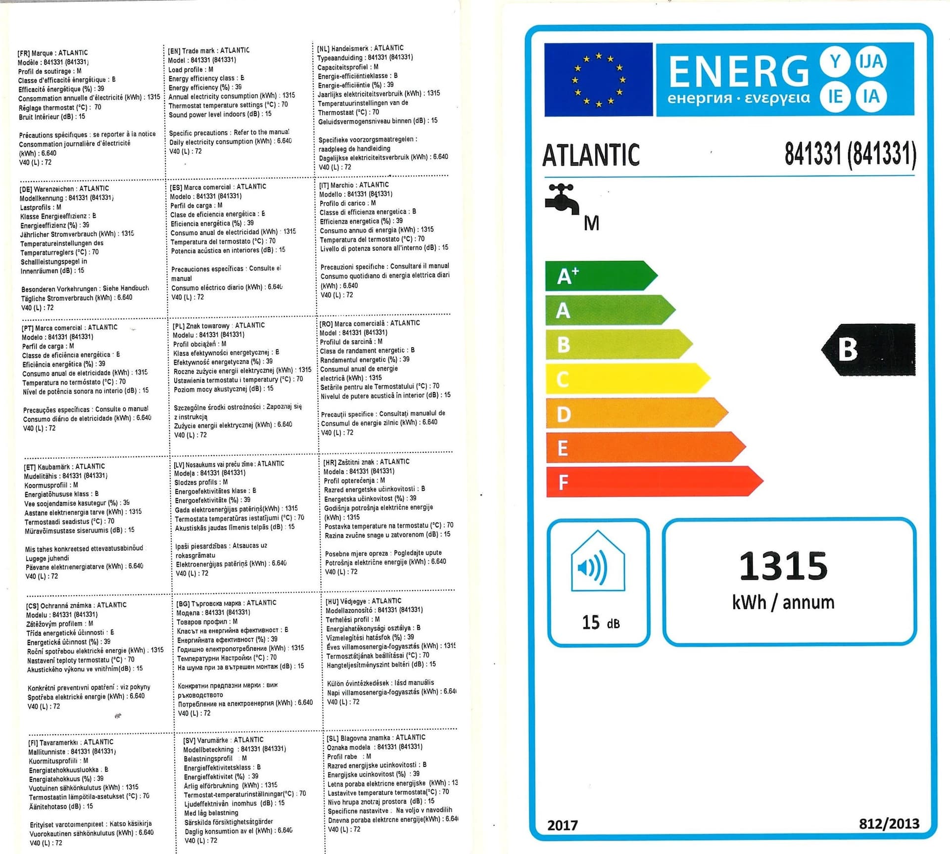 Atlantic Genius Steatite scaldabagno boiler elettrico 50lt verticale - 2 anni di garanzia - 8