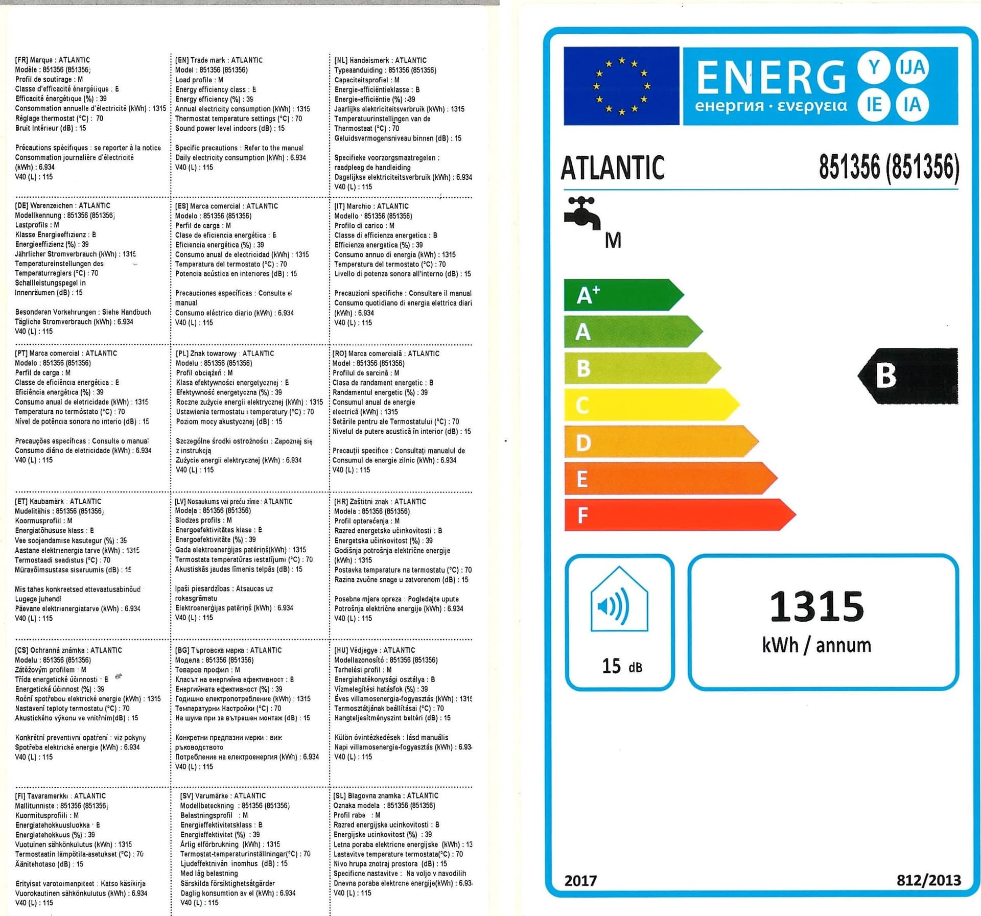 Atlantic Genius Steatite scaldabagno boiler elettrico 80lt verticale - 2 anni di garanzia - 8