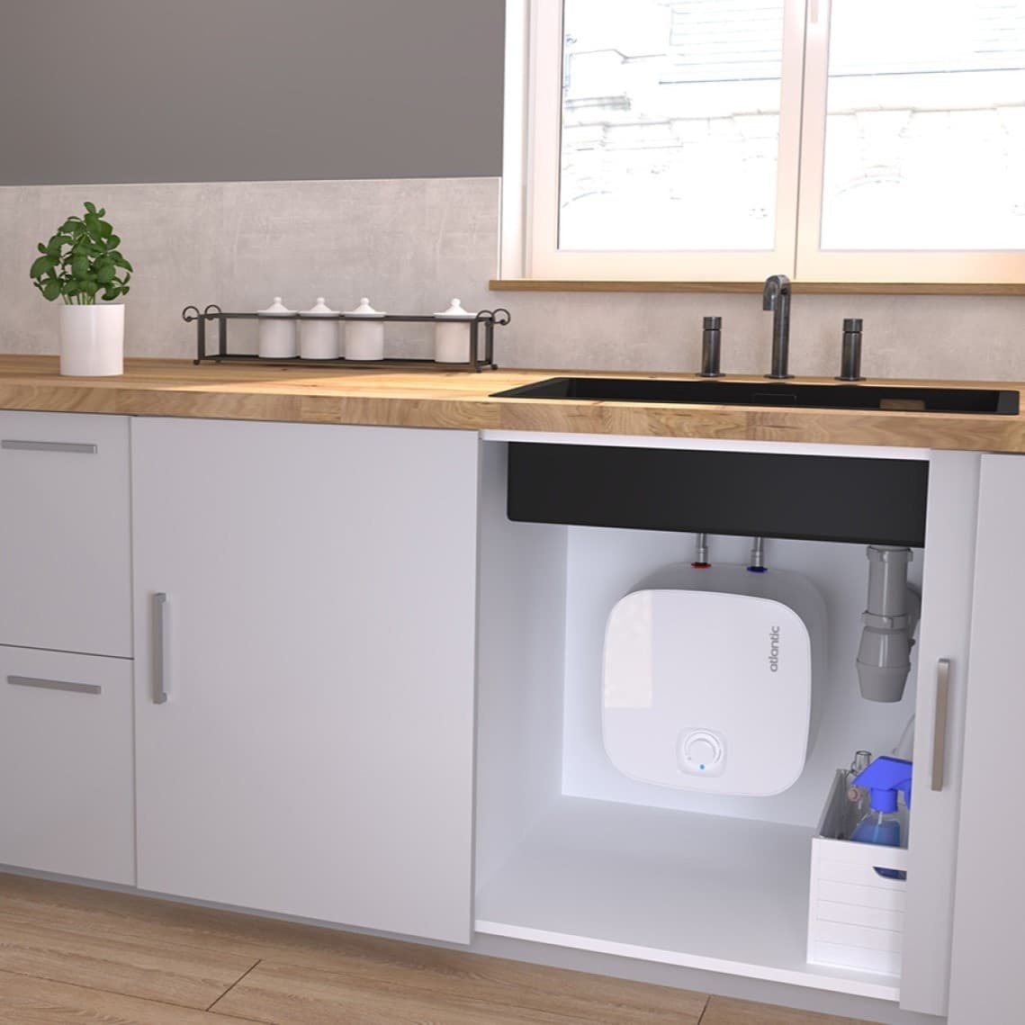 Atlantic Nanto scaldabagno boiler elettrico 10lt sotto lavello - 2 anni di garanzia - 6