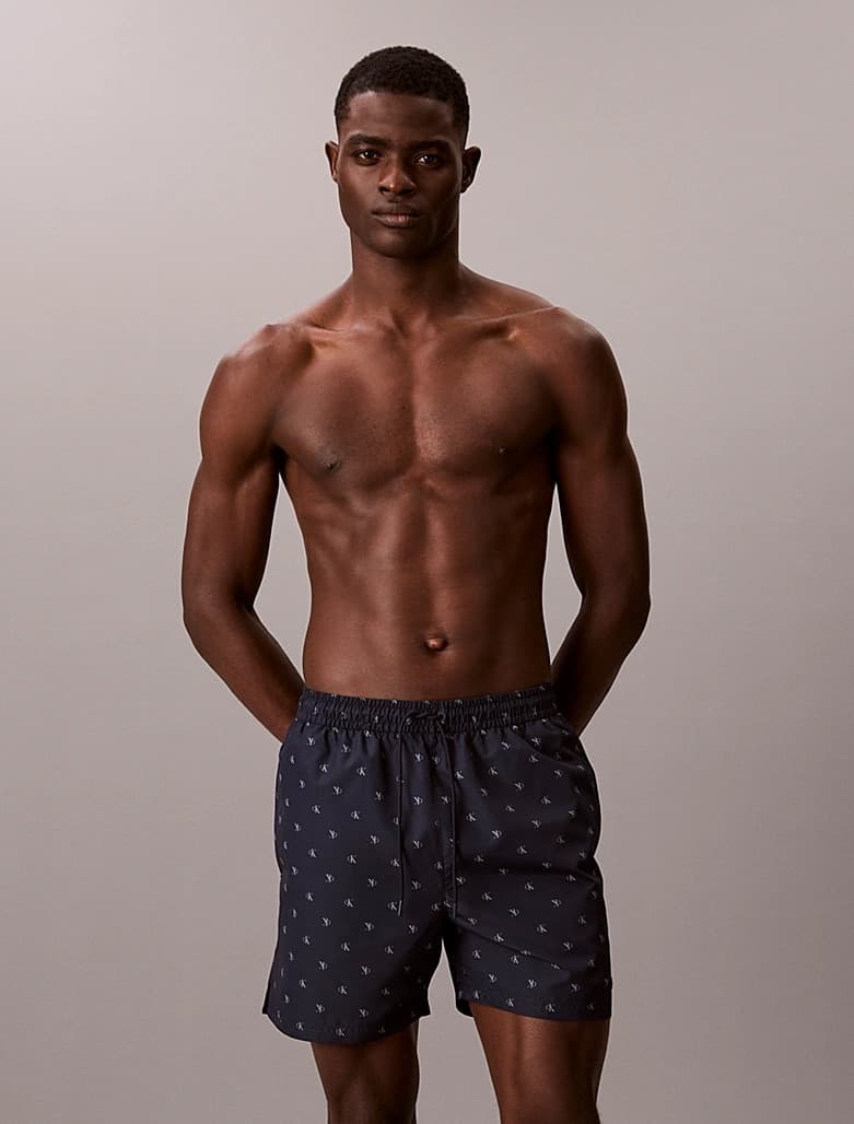 Boxer Mare  Calvin Klein Corto con logo CK e Cordoncino Regolabile - 5