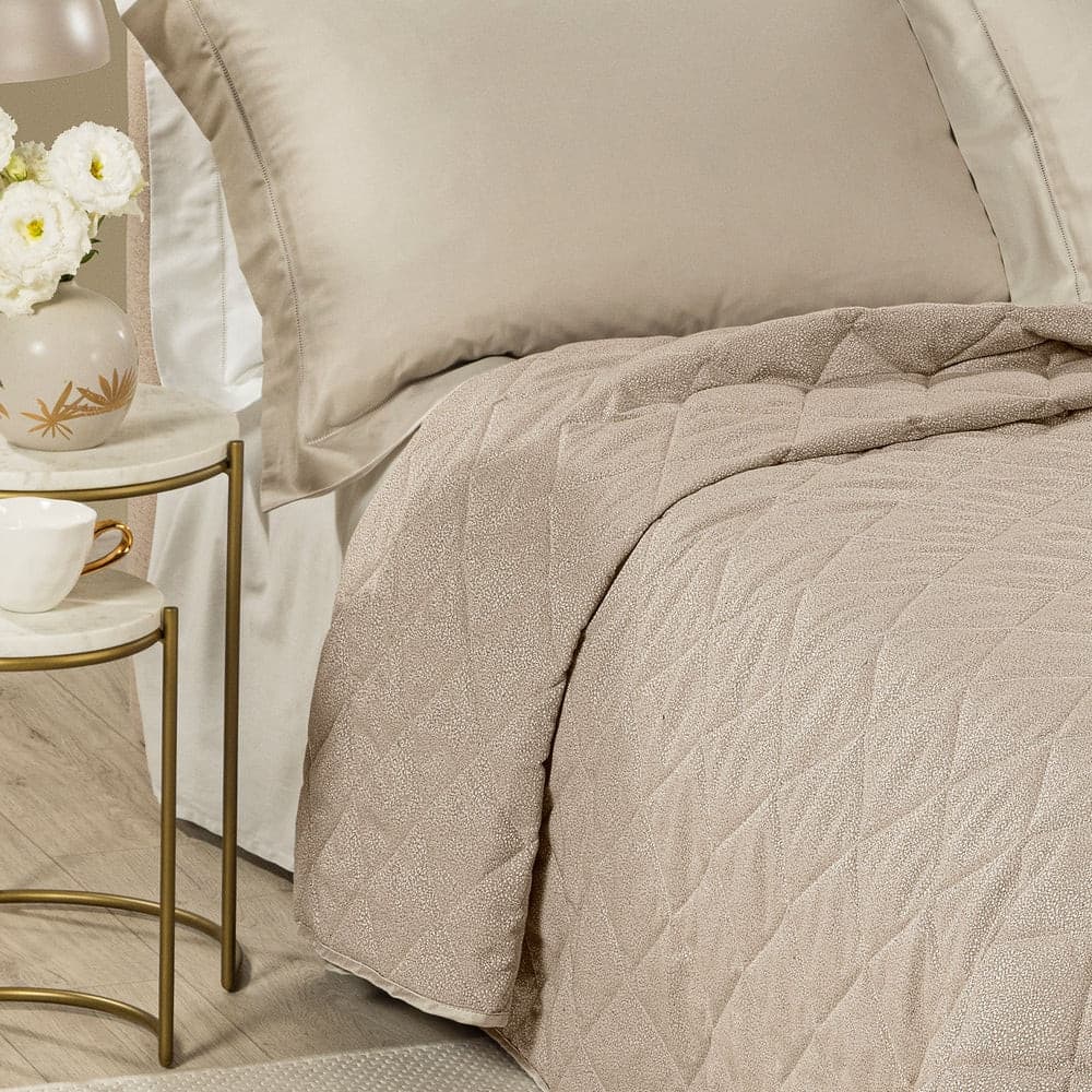 Copriletto Trapuntato Lagoon ! Caleffi – L'Eccellenza del Raso Jacquard per il Tuo Letto Matrimoniale - 3