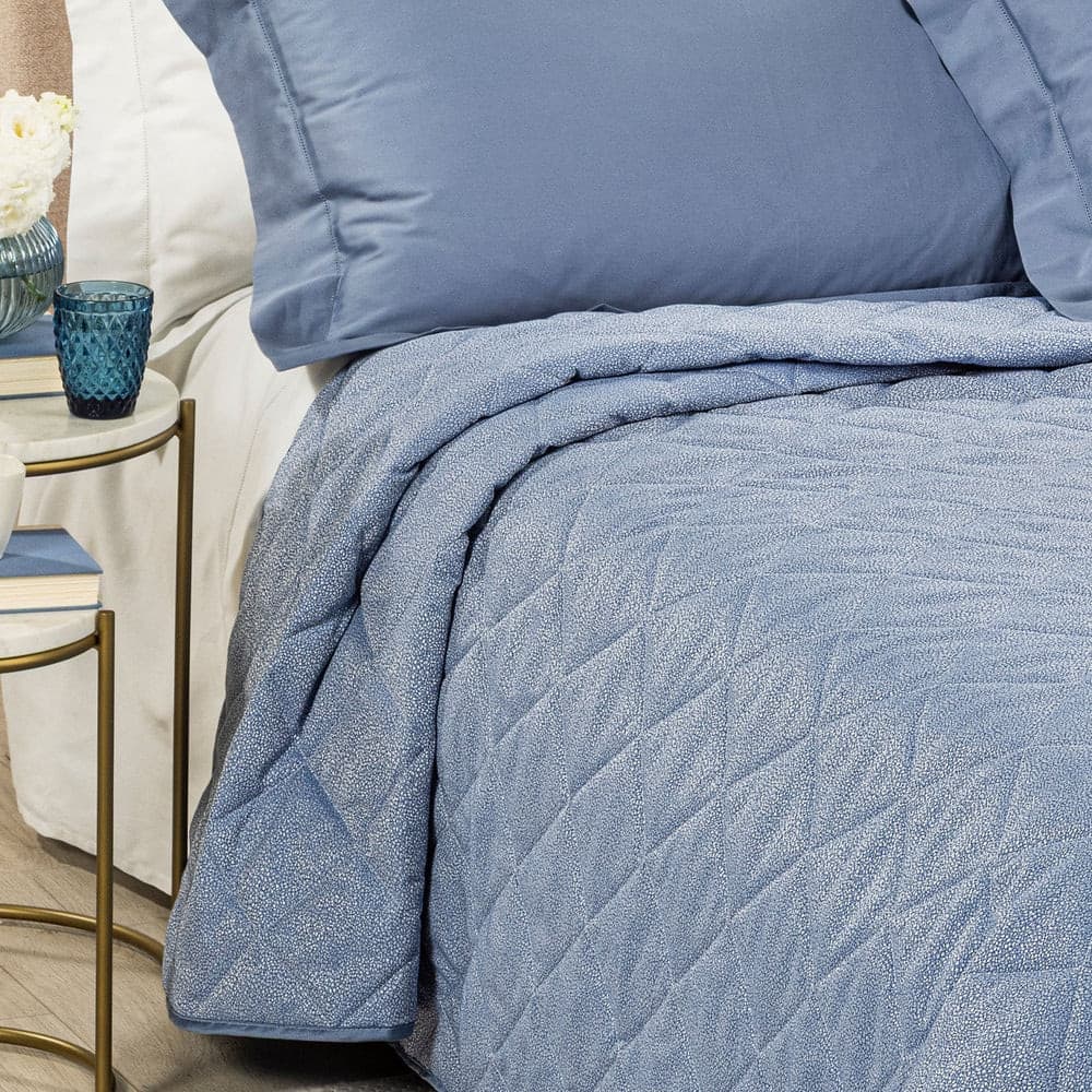 Copriletto Trapuntato Lagoon ! Caleffi – L'Eccellenza del Raso Jacquard per il Tuo Letto Matrimoniale - 7