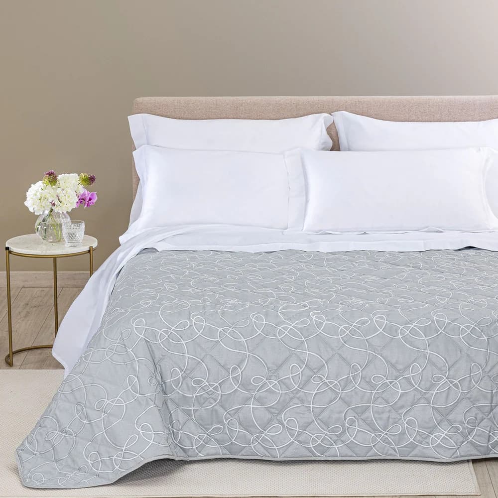 Copriletto Trapuntato Lesley ! Caleffi– Il Lusso Autentico del Raso Jacquard per il Tuo Letto Matrimoniale - 2
