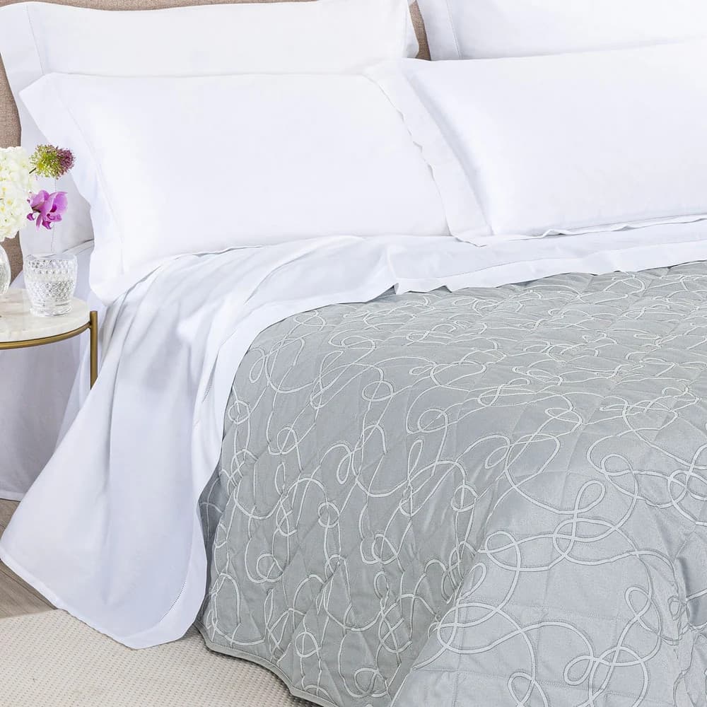 Copriletto Trapuntato Lesley ! Caleffi– Il Lusso Autentico del Raso Jacquard per il Tuo Letto Matrimoniale - 3