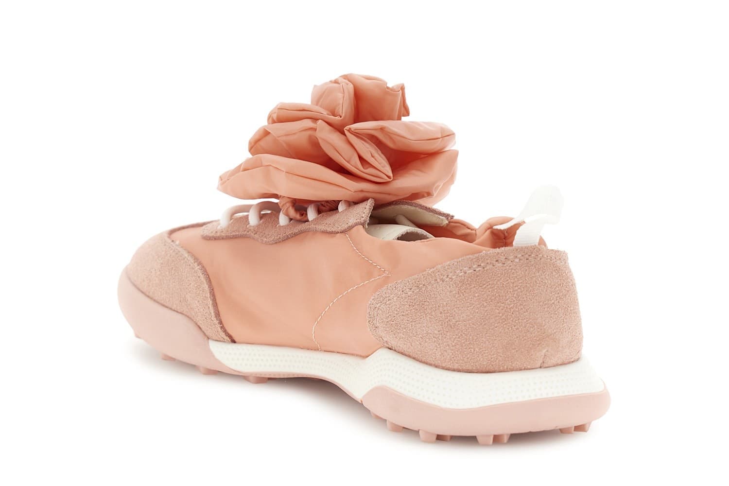 SNEAKERS ALLACCIATA IN NYLON E PELLE SCAMOSCIATA CON ACCESSORIO REMOVIBILE - 2