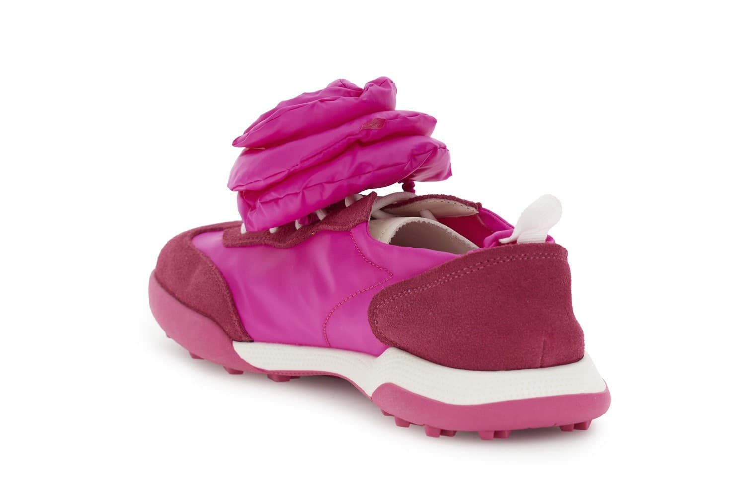 SNEAKERS ALLACCIATA IN NYLON E PELLE SCAMOSCIATA CON ACCESSORIO REMOVIBILE - 5