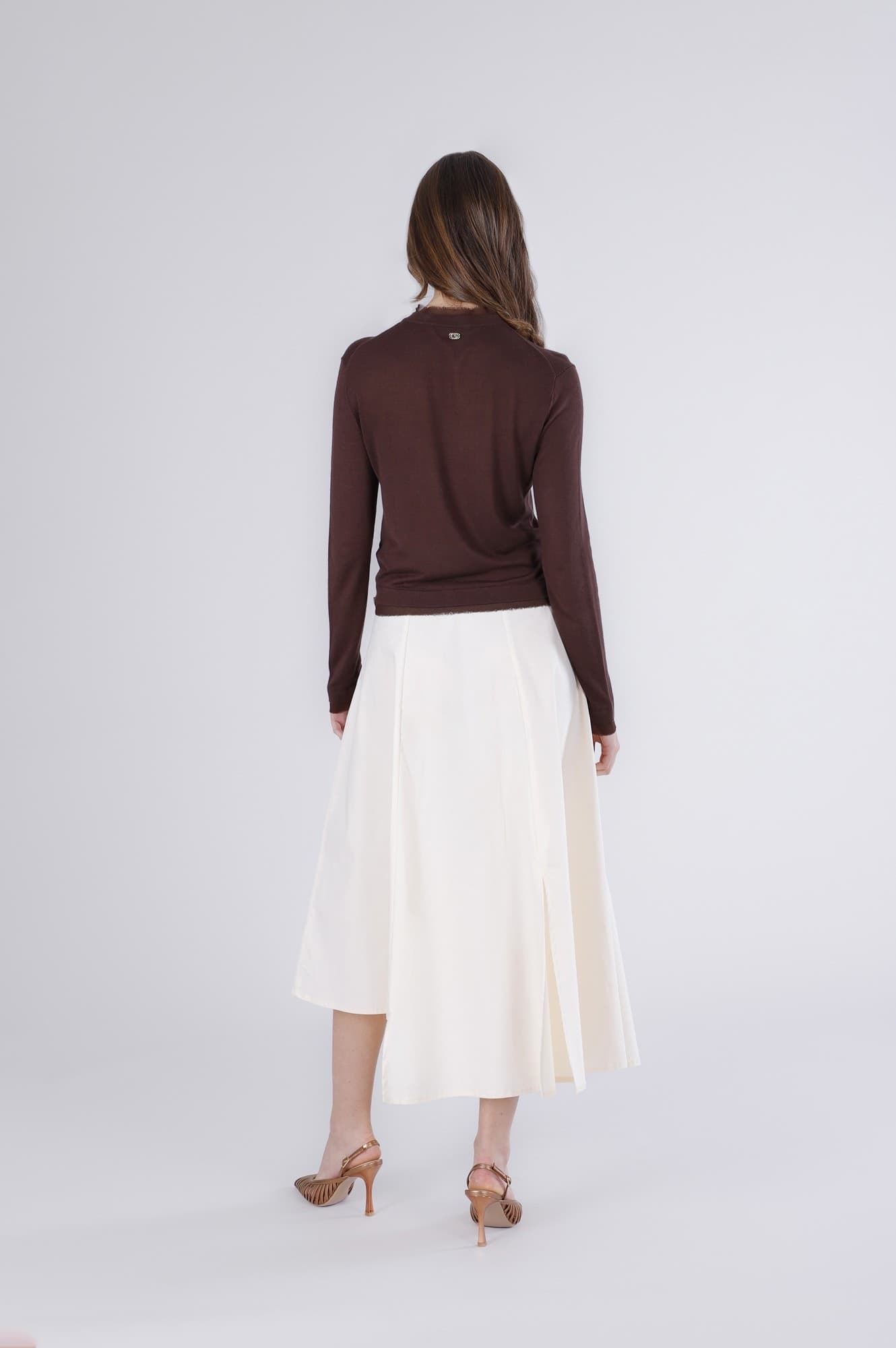 CARDIGAN IN VISCOSA CON BORDINI IN TESSUTO - 2