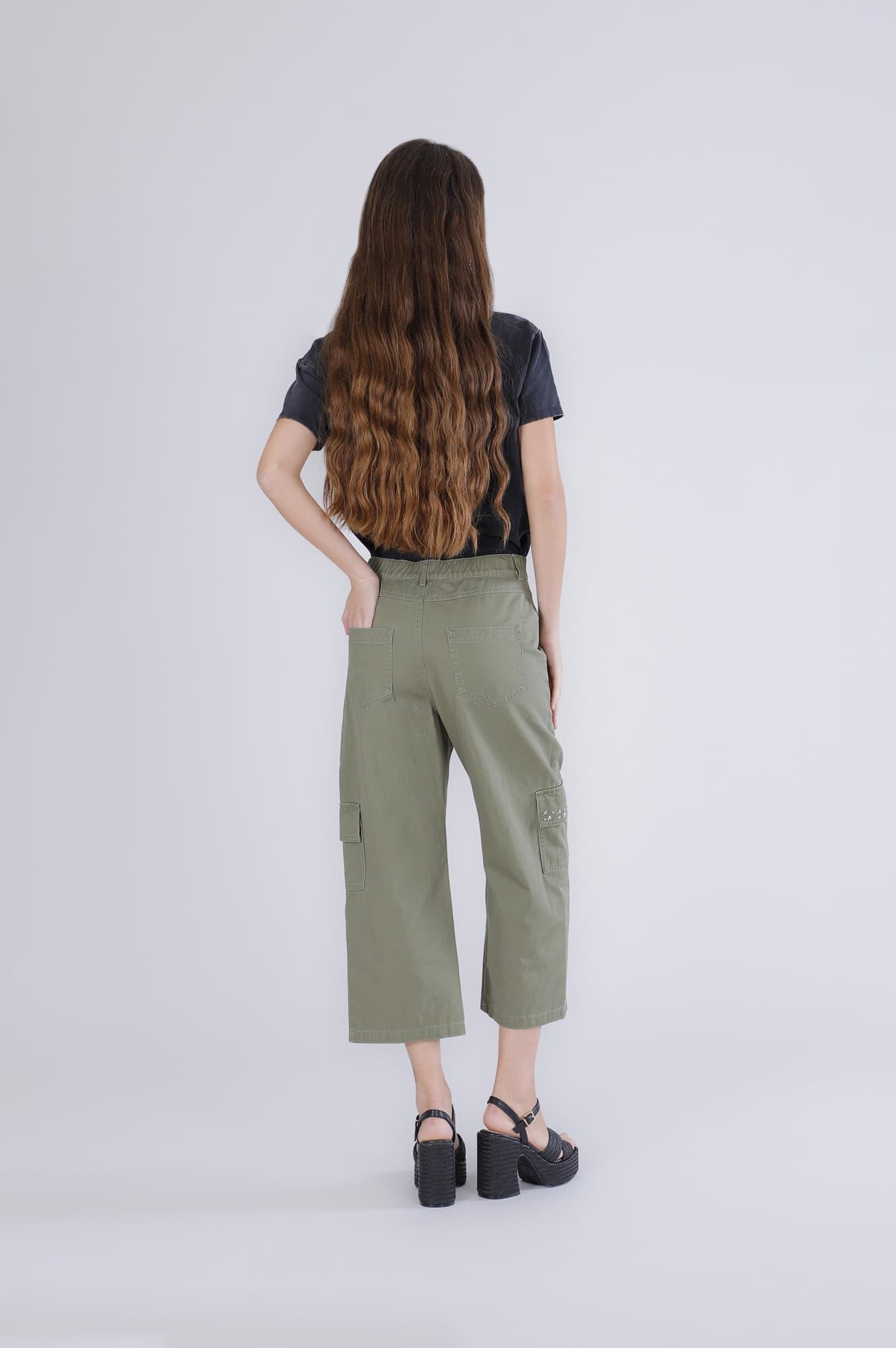 PANTALONE CARGO CON BORCHIE - 2