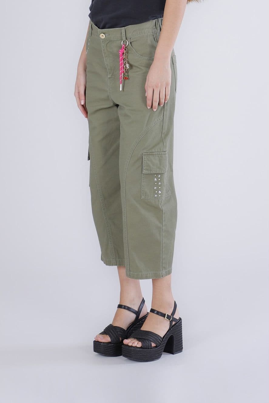 PANTALONE CARGO CON BORCHIE - 3