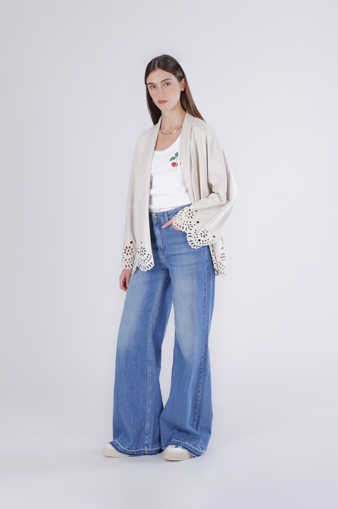KIMONO CON ORLO LASERATO - 7