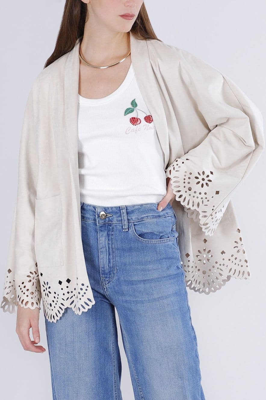 KIMONO CON ORLO LASERATO - 6