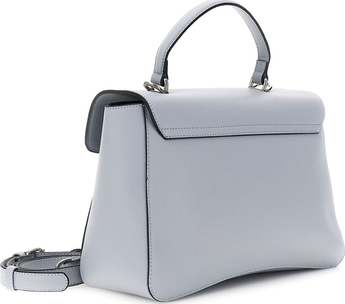 BORSA A MANO CON PATTINA IN MATERIALE SINTETICO EFFETTO PELLE CON CHARM - 2